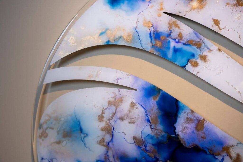 Blue Round Artwork Epoxy